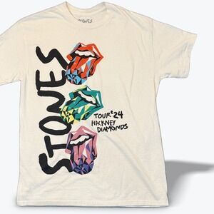 Rolling Stones Hackney‎ Diamonds Tour T Shirt 2024 Mens Medium Collectible